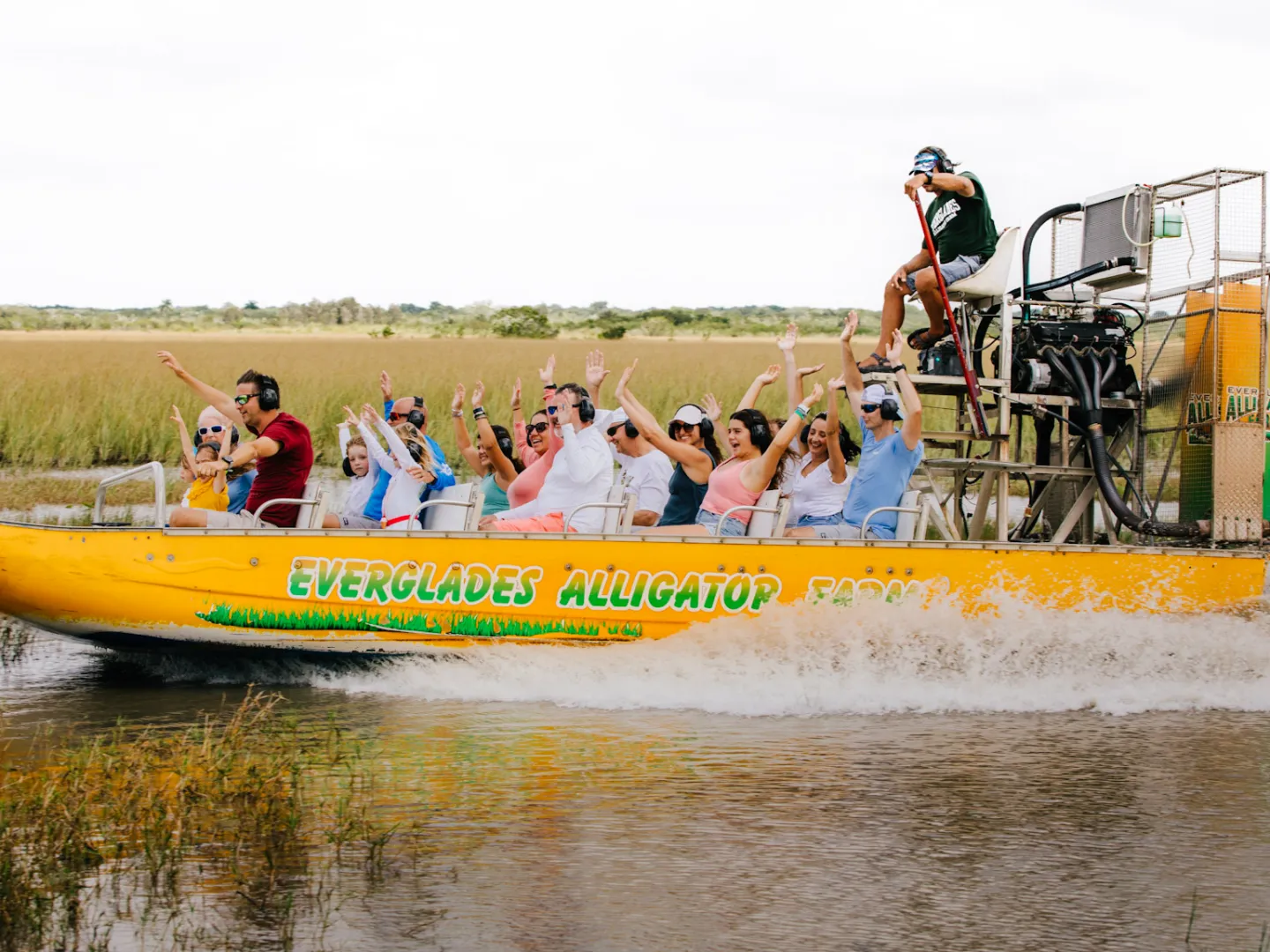 a group of people riding on the boat
